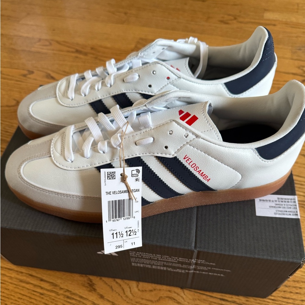 Adidas Velosamba White Black Sneakers